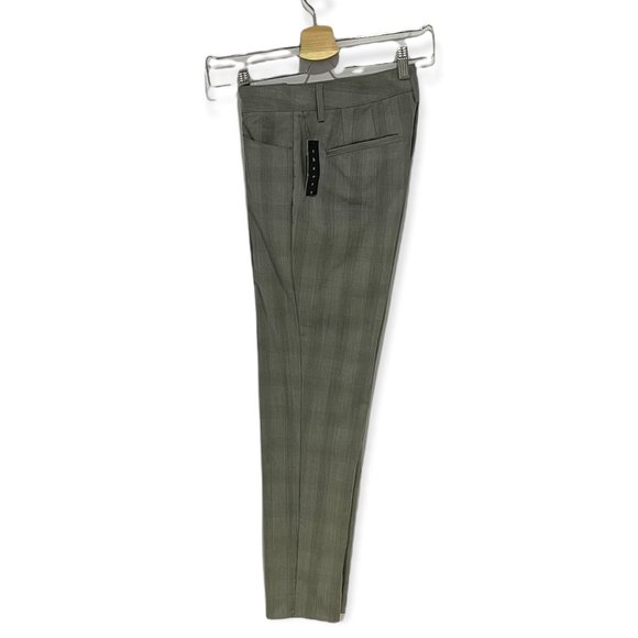 Theory Pants - Theory 100% Wool Tamzen Plaid Straight Leg Dress Pant Trousers Cobble Grey 0 NWT